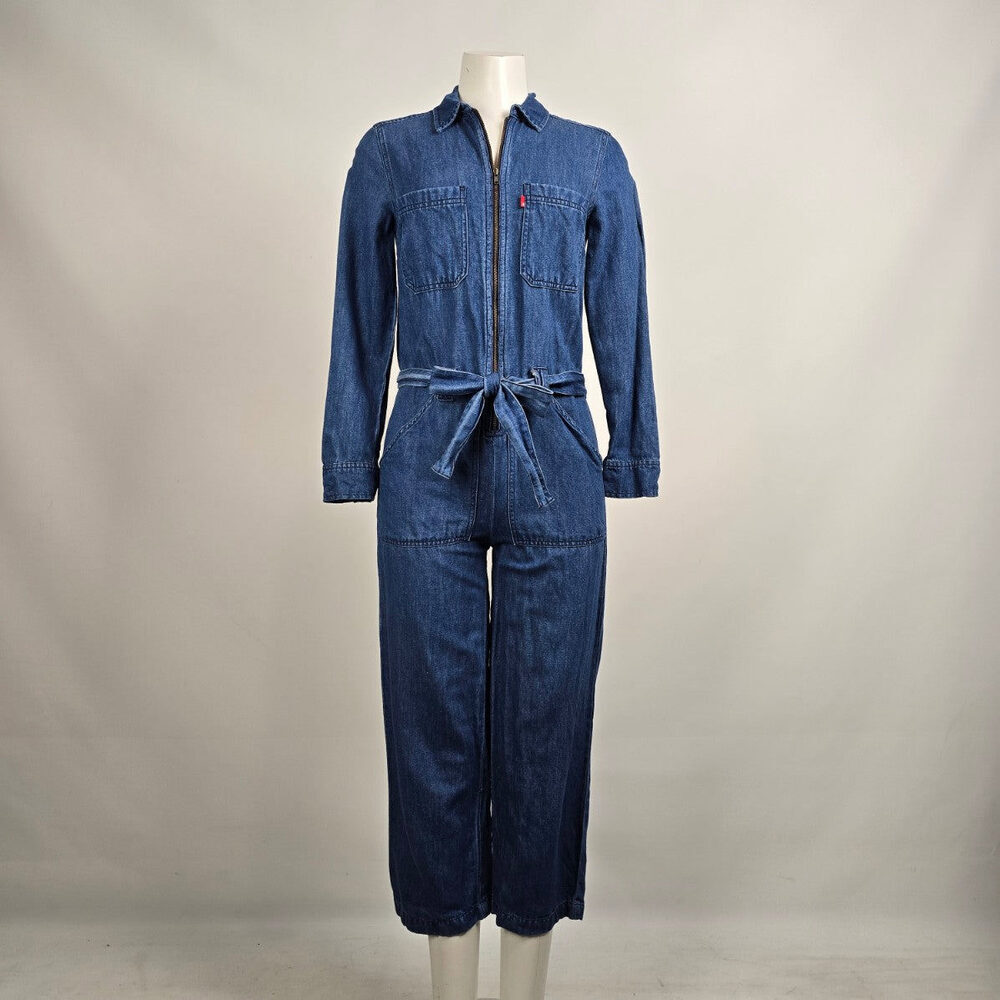 Levi's Alix Denim Cropped Jumpsuit Size XS
